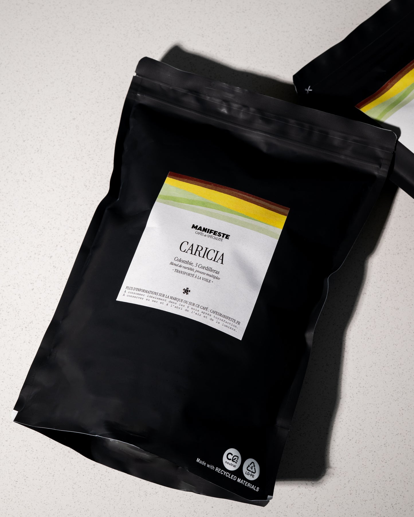 Sachet de 1kg de cafe espresso Caricia de Colombie