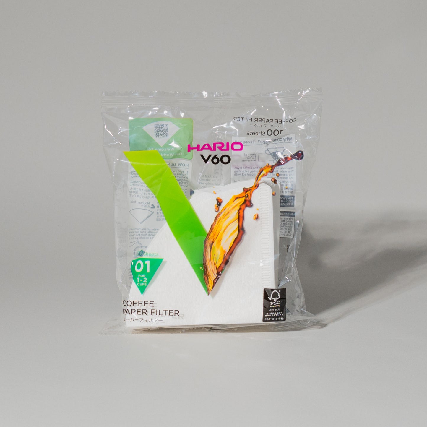 Sachet de filtre 2 tasses pour V60 de Hario