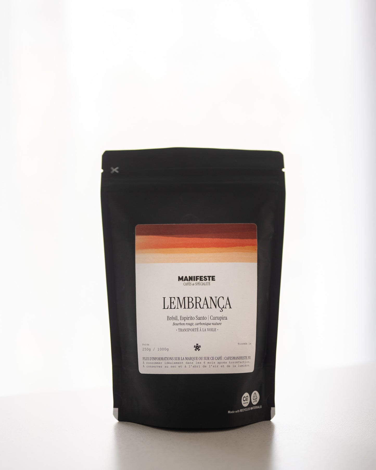 sachet de café espresso lembrança manifeste