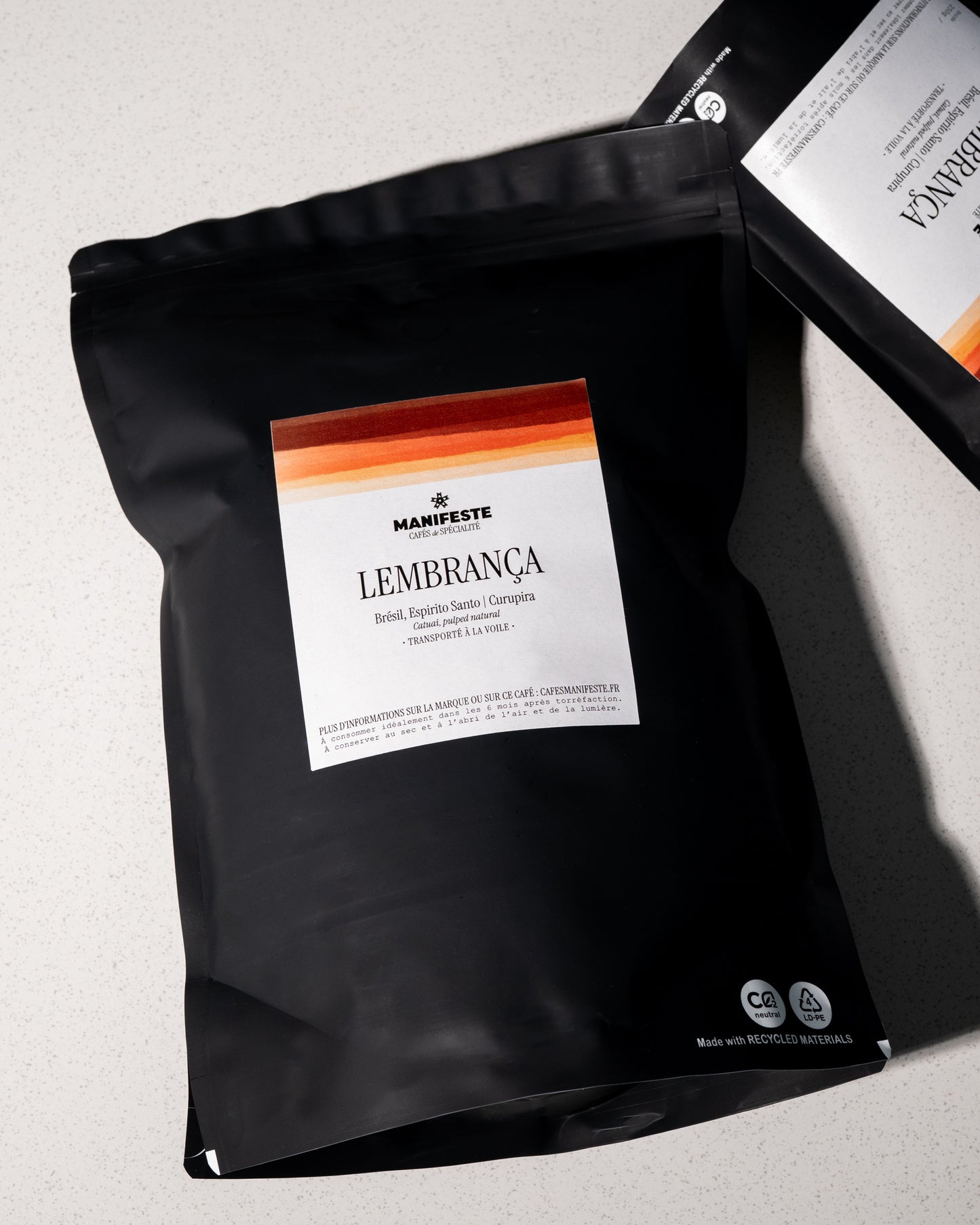 sachet de café de 1kg espresso lembrança de manifeste