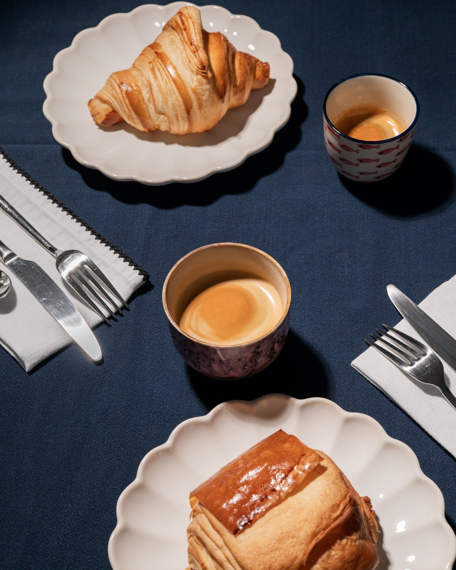 café croissants à l'hôtel