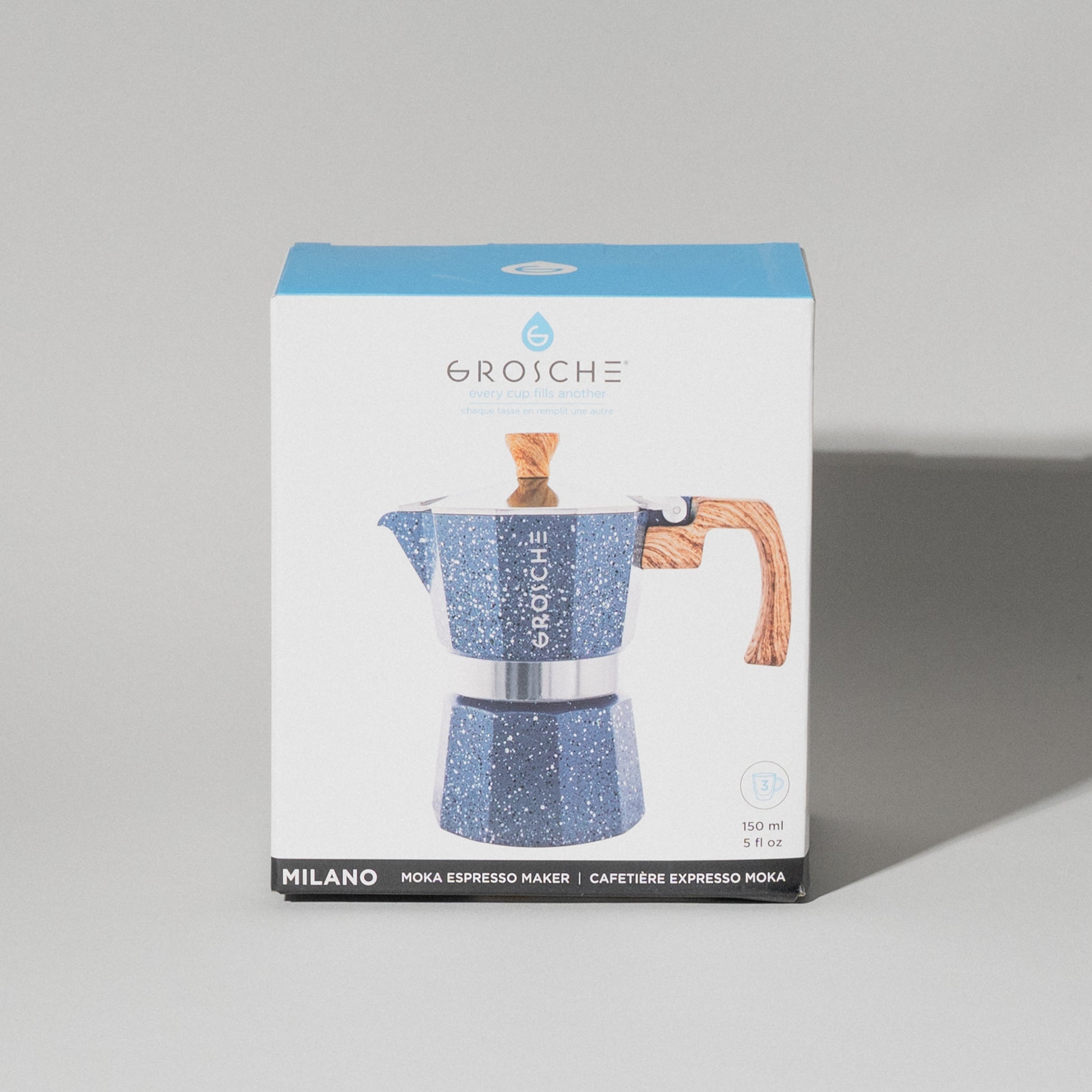 Cafetière à l'italienne Grosche dans sa boîte