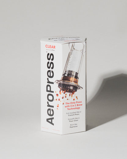 Aeropress clear pour café filtre 3 méthodes d'extraction