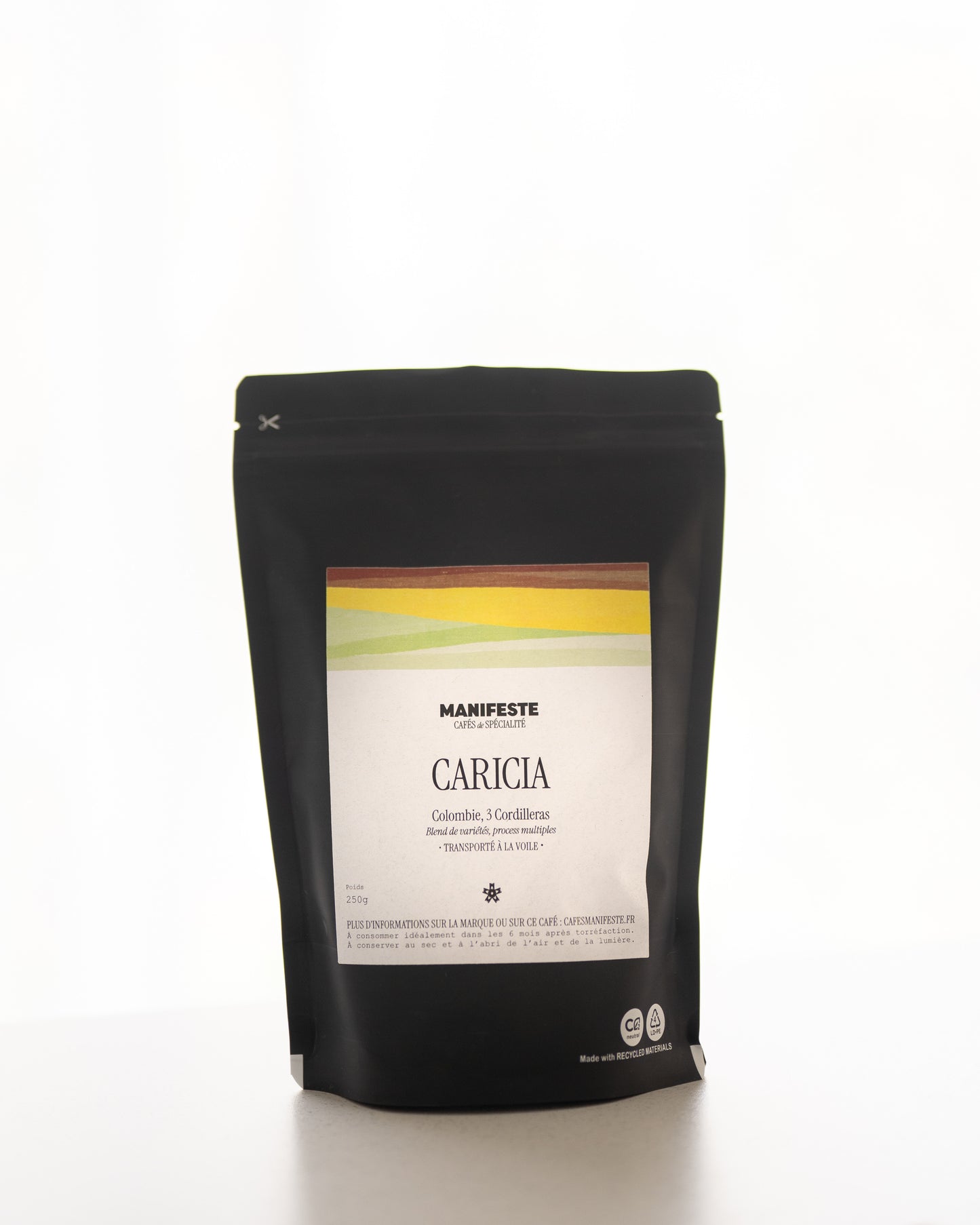 sachet de café espresso caricia manifeste