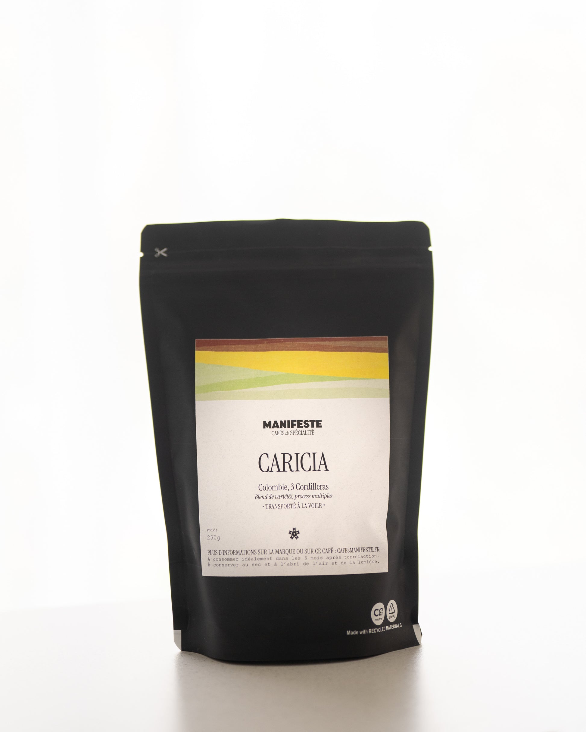 sachet de café espresso caricia manifeste