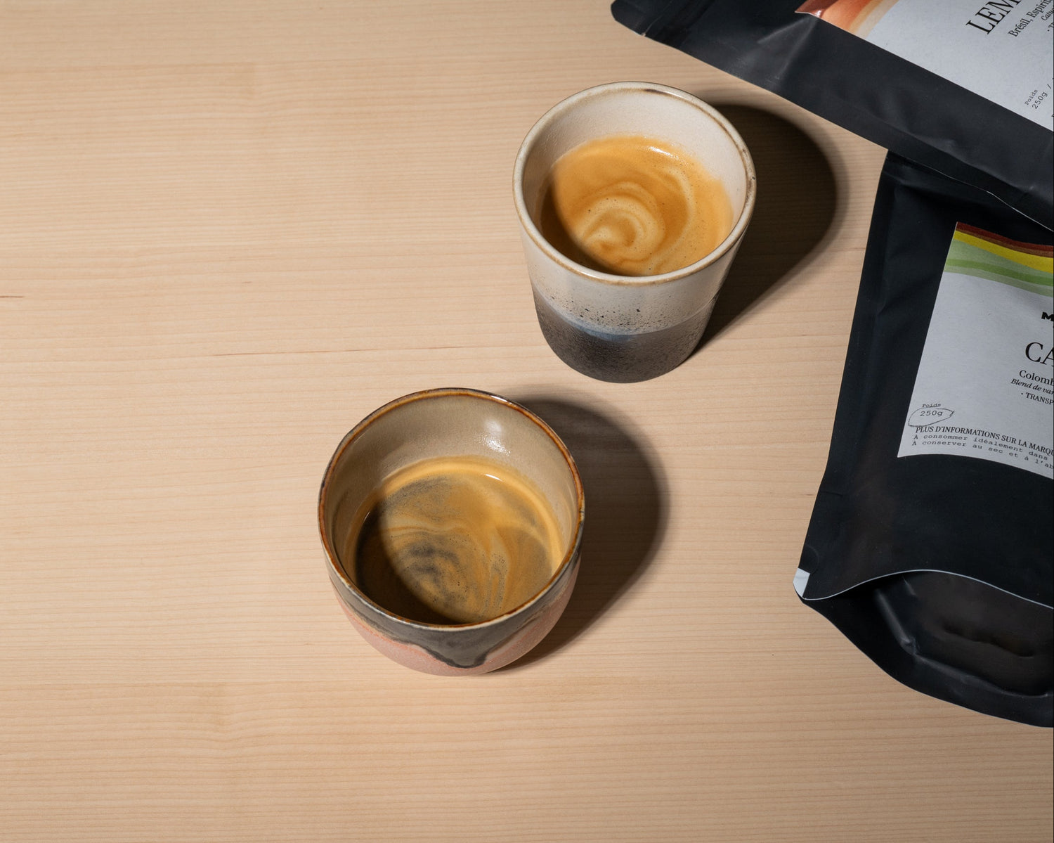 tasses à café d'espresso manifeste